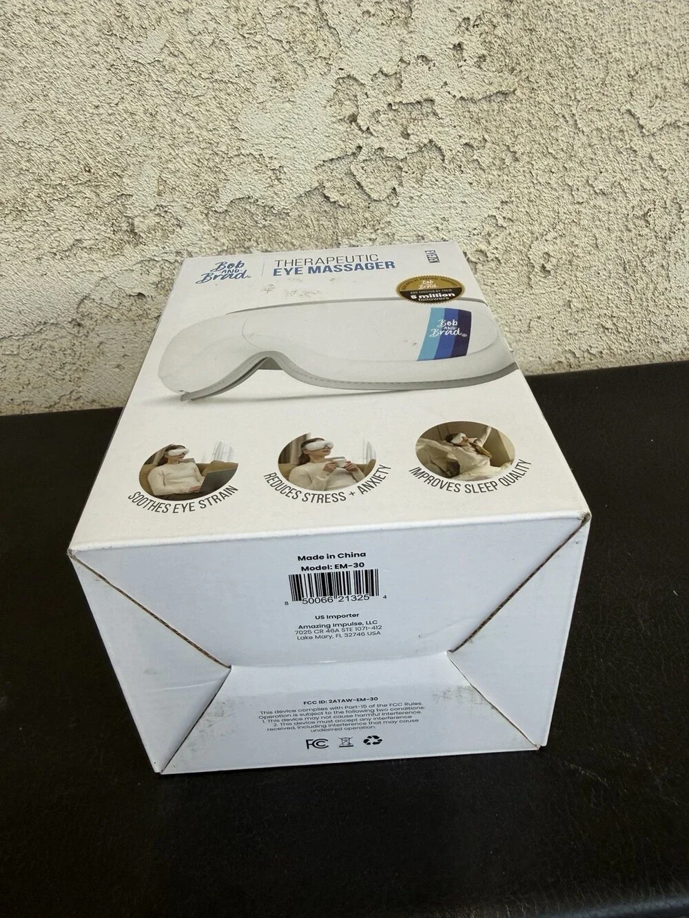 New Bob and Brad EYE EASE Eye Massager Mask WIRELESS Model A 3